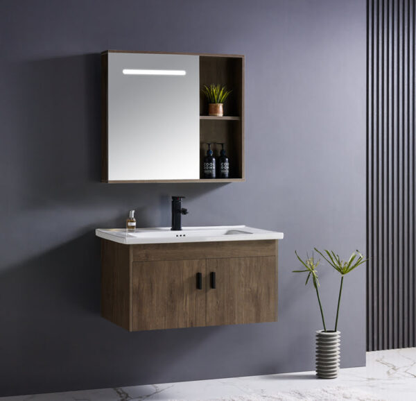 BCW1007-80WD Armoire de Toilette Murale avec Vasque – BCW1007-80WD – 80 cm