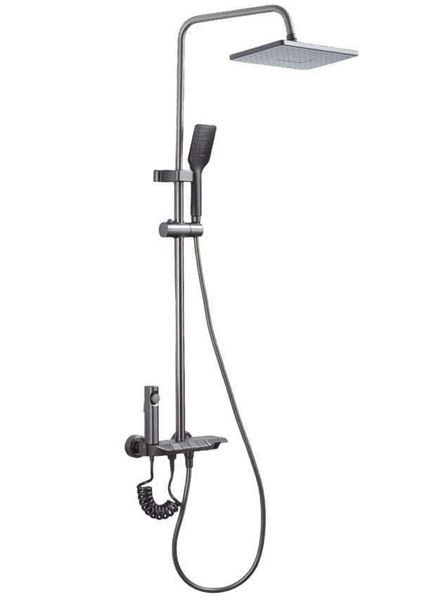 Colonne de douche PSA1003BN – Élégance minimaliste en finition gris brossé